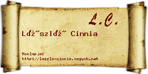 László Cinnia névjegykártya